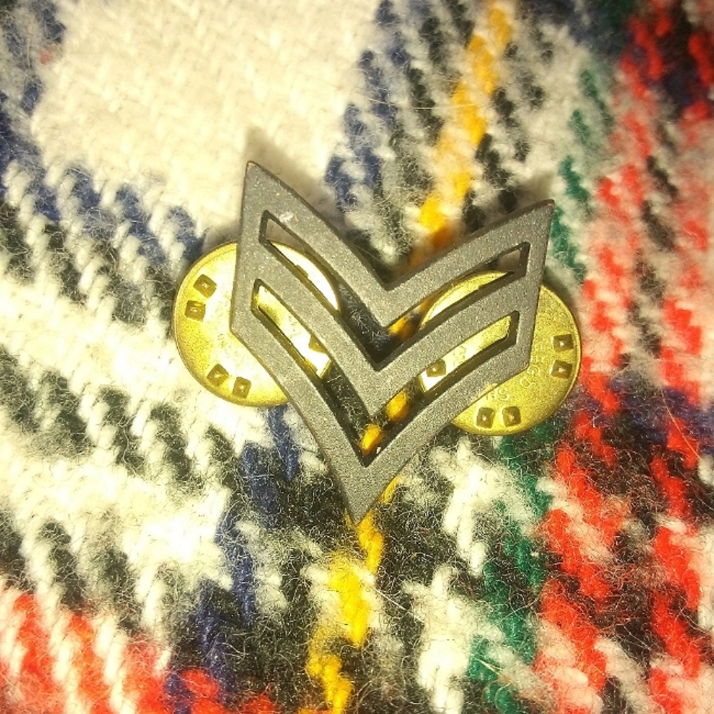 Vintage Black US Military Sergeant Lapel Hat Pin